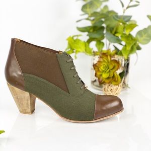 Rachel Comey Thistle Heel Ankle Boot Green Brown